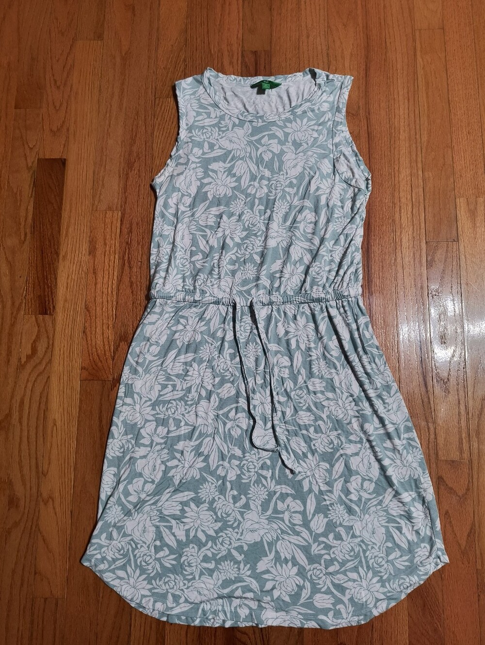 DIP mint green and white drawstring waist dress, women's medium